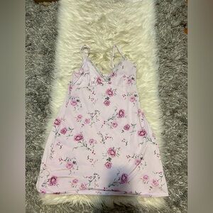 Pink Floral Slip Dress